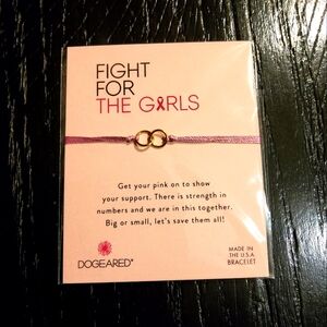 dogeared bracelet - Fight For The Girls -Get Your Pink On To Show Your Supp